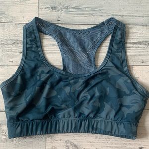 ZYIA: Blue Camo Bomber Bra RC